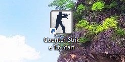  The Counter-Strike 1.6 Start icon on the desktop, a final step after a successful CS 1.6 download, ready for the user to double-click and launch the game.