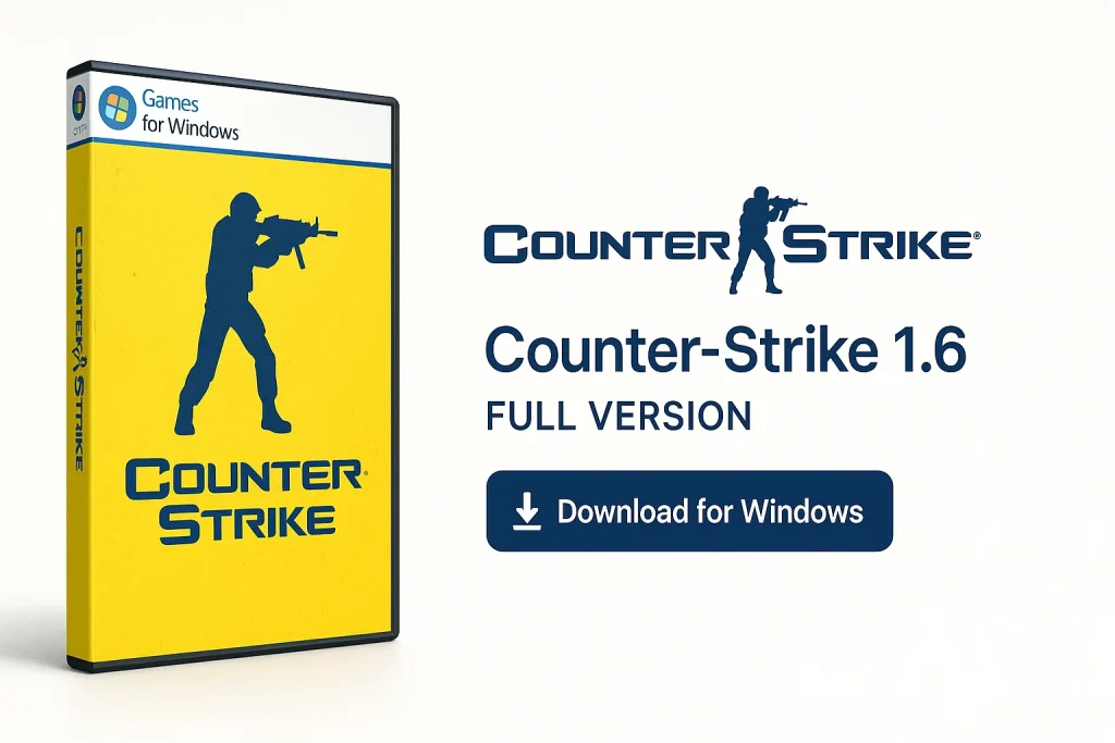 Counter-Strike 1.6 game disc and desktop icon for Windows installation